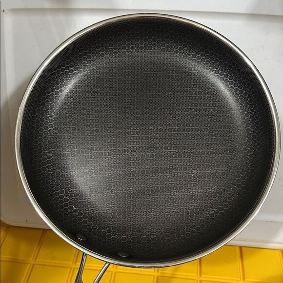 HEXCLAD 4 Piece Nonstick Stainless Steel Frying Pan Set 8 10 12 Wok $600 - Picture 5 of 10